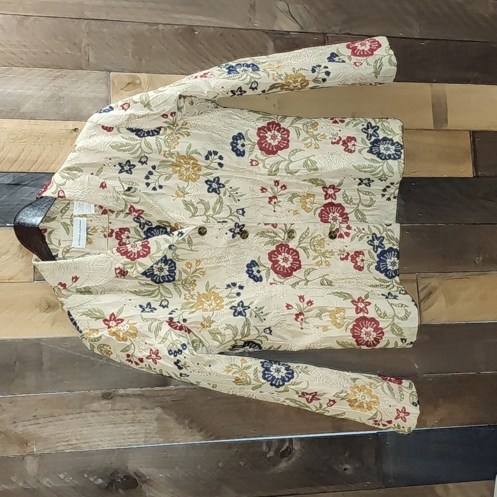Alfred Dunner Embroidered Multi-colored Jacket - Picture 1 of 6